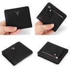 Women's Compact Genuine Leather Wallet - Roseli