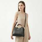 Luxurious Women's Leather Crossbody Bag - Atena