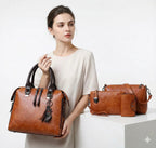 Premium Leather Kit - Bag + Wallet + Clutch + Complimentary Pouch
