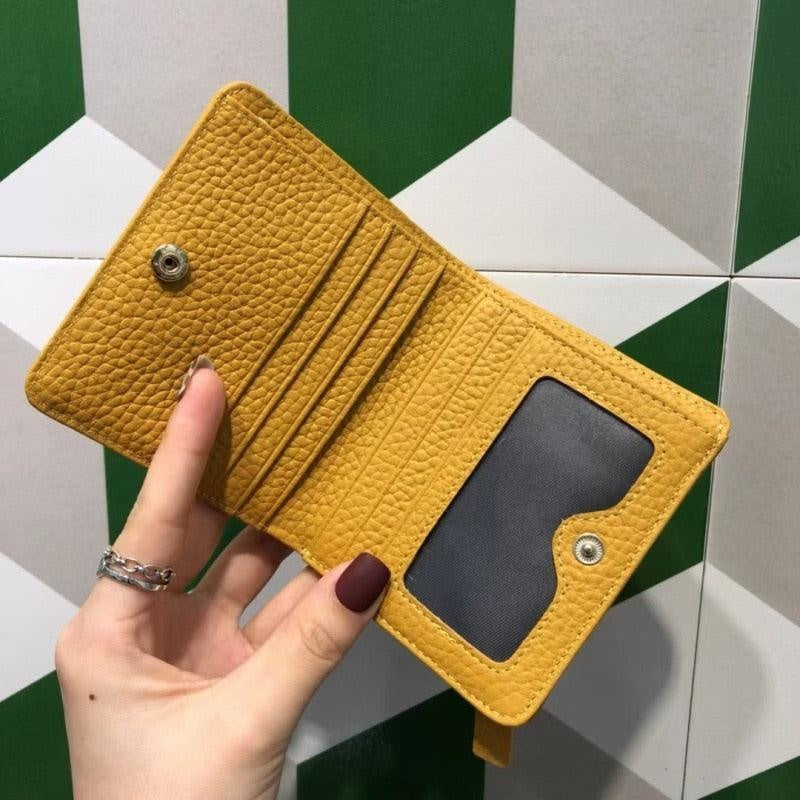 Women's Compact Genuine Leather Wallet - Roseli