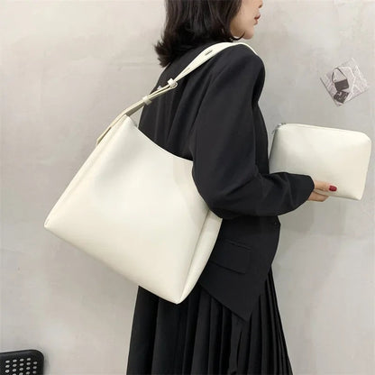 Leather Bag + Pouch - Glass