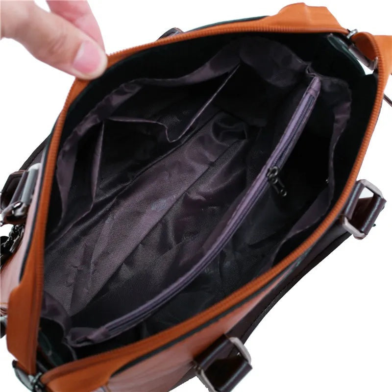 Premium Leather Kit - Bag + Wallet + Clutch + Complimentary Pouch