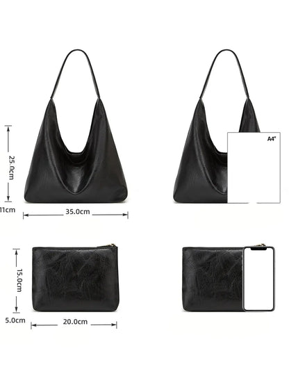 Leather Messenger Bag + Leather Wallet - Manz