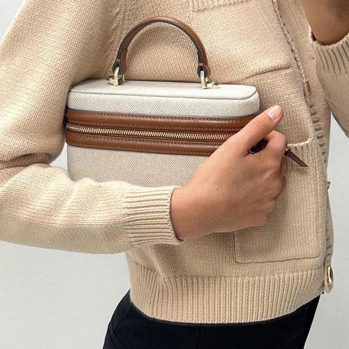 Fernanda Canvas Box Crossbody Bag