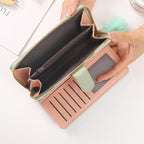 Women's Embroidered Puffer Leather Wallet - Lilie
