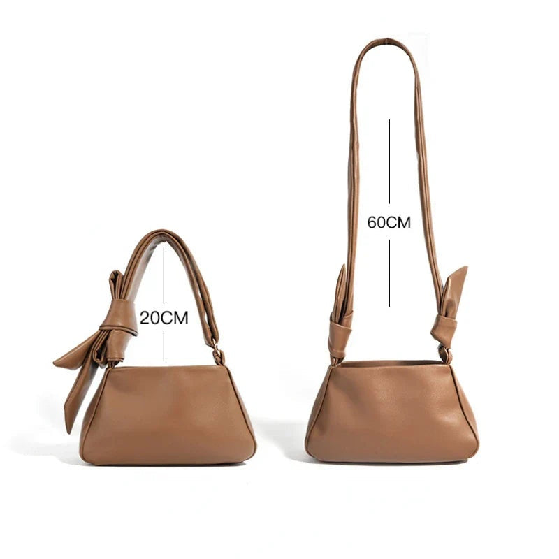 Leather Crossbody Bow Bag Hilda