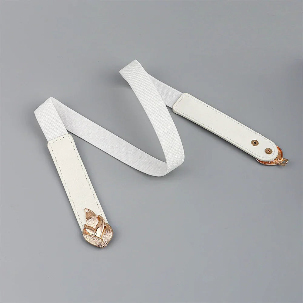 Women's Genuine Leather Belt with Elastic - Amour